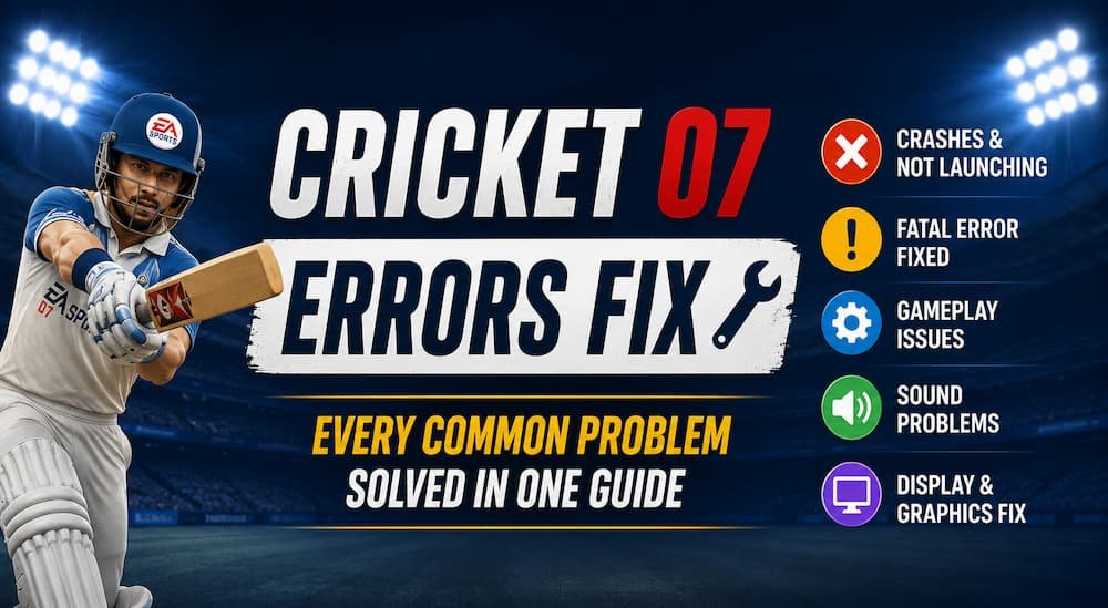 Cricket 07 Errors Fix
